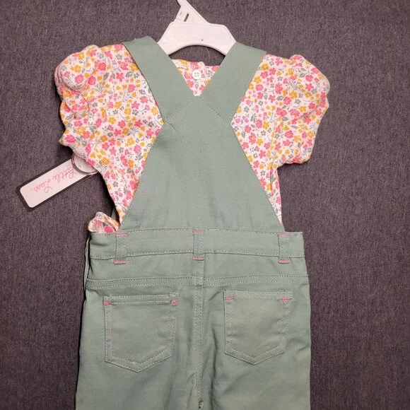 Girls overalls, Little Lass, size 2t. Green, new with tags - Picture 7 of 7